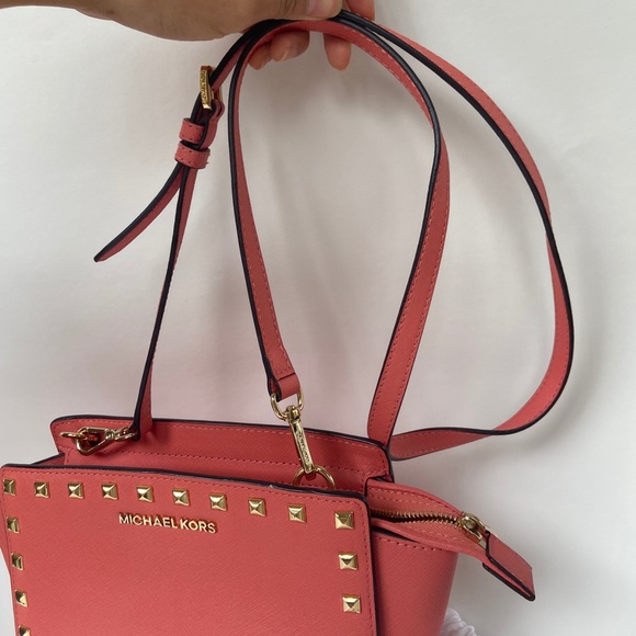 NWOT Michael Khors Coral Selma Shoulder Bag - Picture 4 of 5
